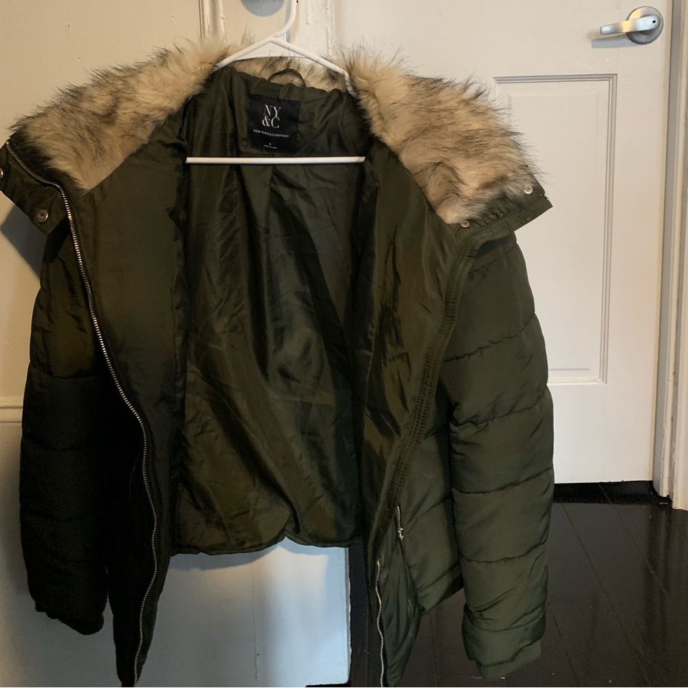 New York and Company Green Winter Coat